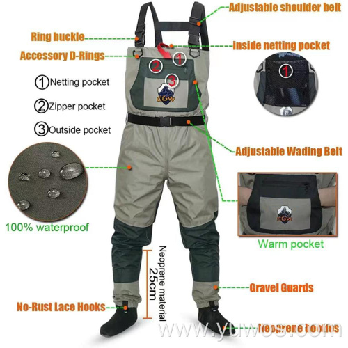 Bootfoot Fishing High Chest Waders for Men